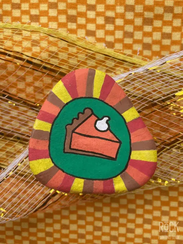 40 Cozy Autumn Rock Painting Ideas to Fall In Love With 28 pumpkin pie painted rock