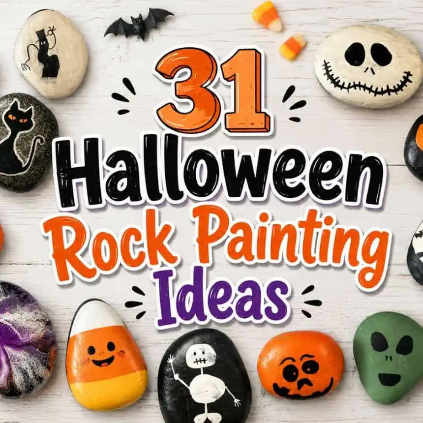 Home 2 Halloween painted rocks Feature Image