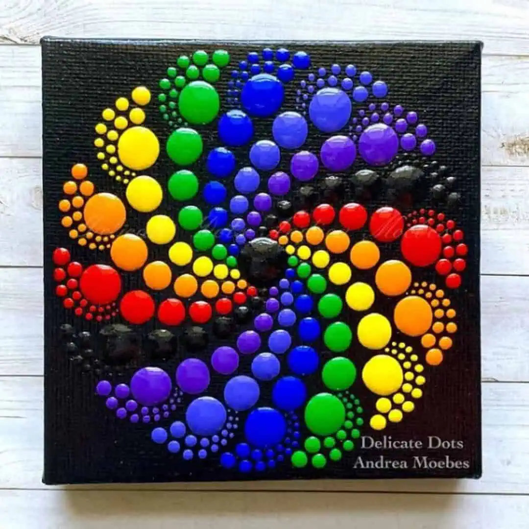 Home 16 rainbow mandala painting