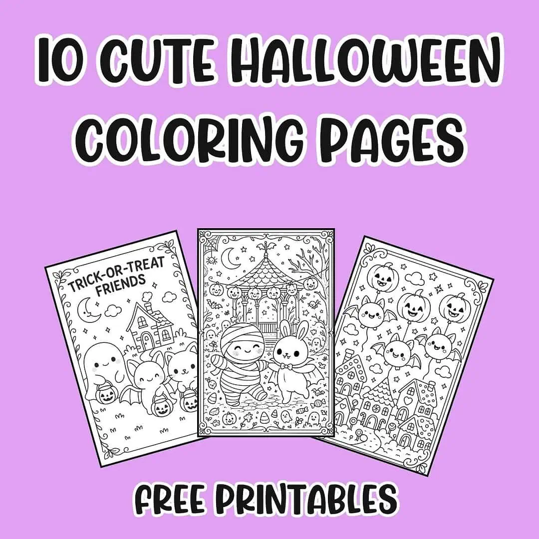 Home 5 cute hallloween coloring pages graphic