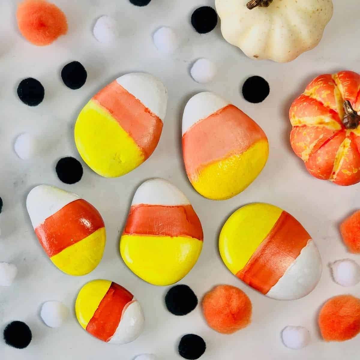 How To Make Super Easy Candy Corn Painted Rocks